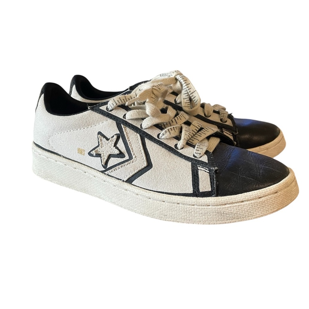 Converse x Joshua Vides Pro Leather OX Men's Shoes Natural Ivory-Black A00713C